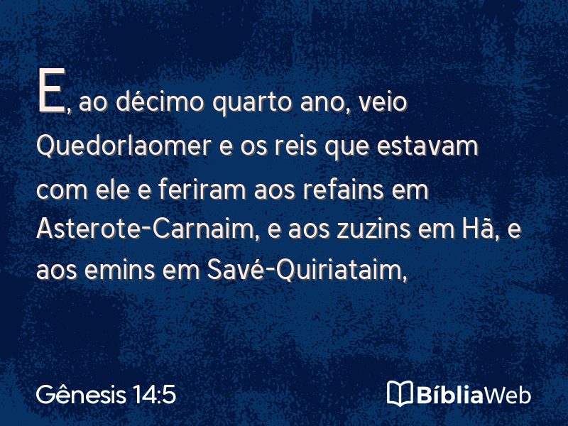 Gênesis 14:5 em imagem para compartilhar