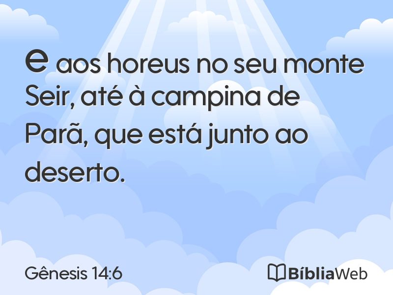 Gênesis 14:6 em imagem para compartilhar