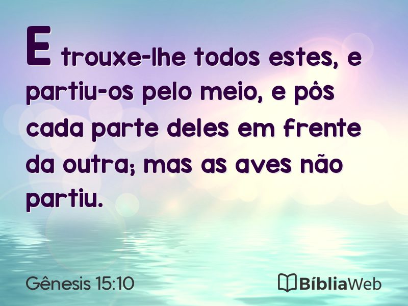 Gênesis 15:10 em imagem para compartilhar