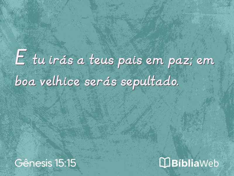 Gênesis 15:15 em imagem para compartilhar