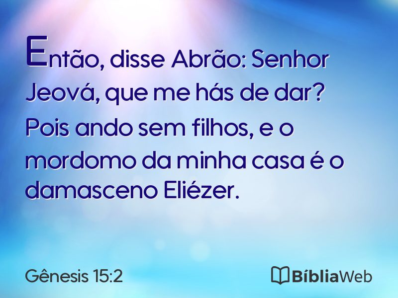 Gênesis 15:2 em imagem para compartilhar