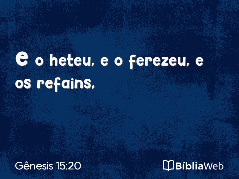 Gênesis 15:20 em imagem para compartilhar