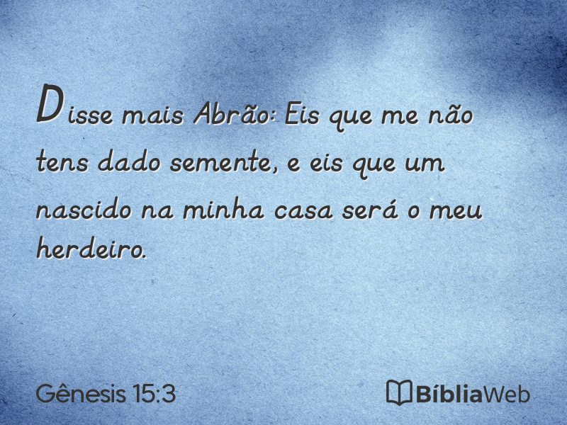 Gênesis 15:3 em imagem para compartilhar