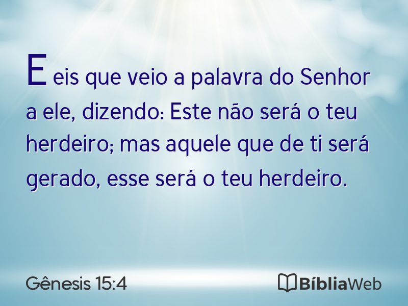 Gênesis 15:4 em imagem para compartilhar