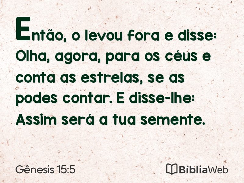 Gênesis 15:5 em imagem para compartilhar