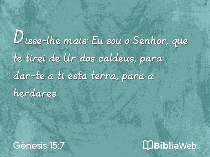 Gênesis 15:7 em imagem para compartilhar