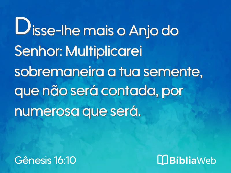 Gênesis 16:10 em imagem para compartilhar