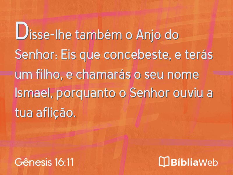 Gênesis 16:11 em imagem para compartilhar