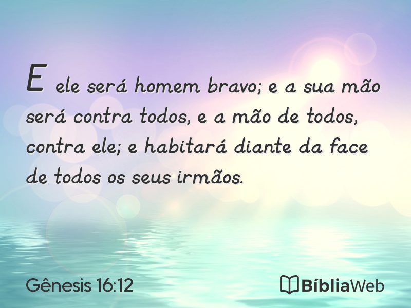 Gênesis 16:12 em imagem para compartilhar