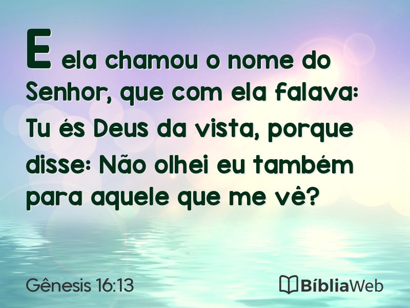 Gênesis 16:13 em imagem para compartilhar