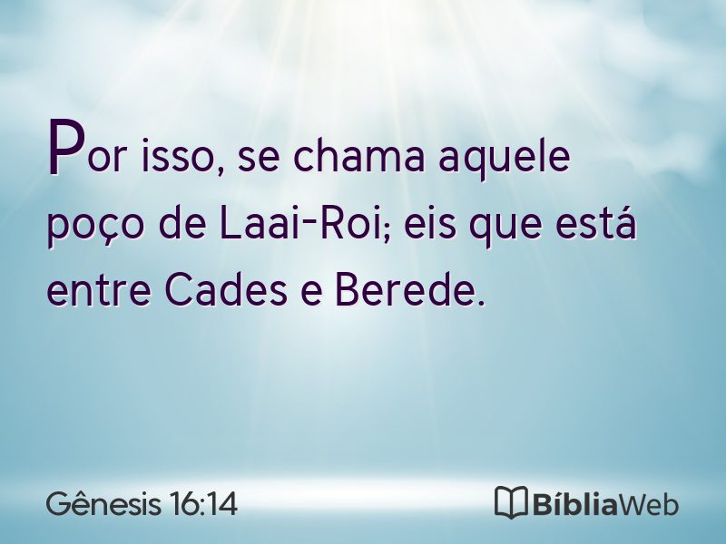 Gênesis 16:14 em imagem para compartilhar