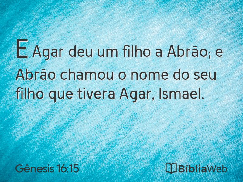 Gênesis 16:15 em imagem para compartilhar