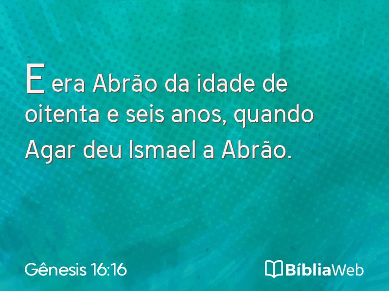 Gênesis 16:16 em imagem para compartilhar