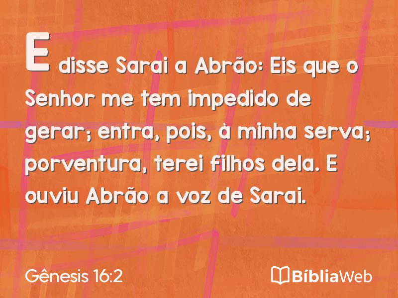 Gênesis 16:2 em imagem para compartilhar