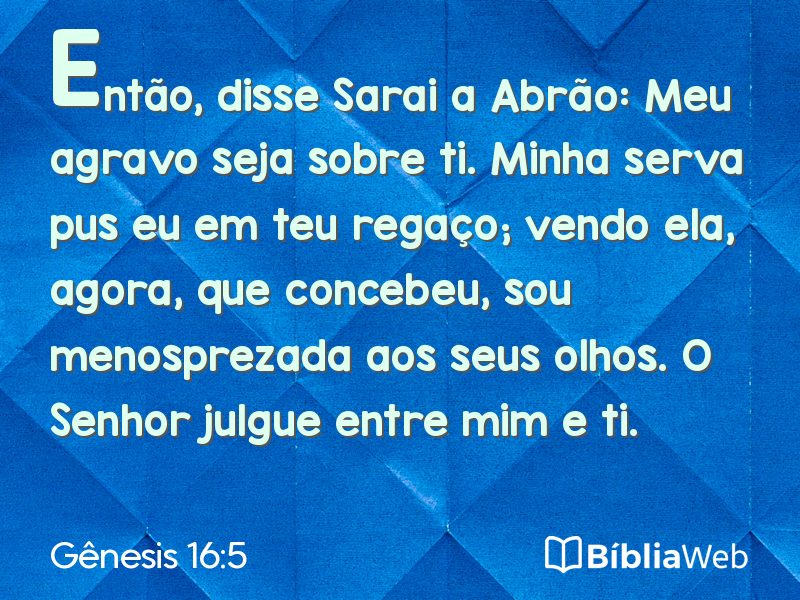 Gênesis 16:5 em imagem para compartilhar