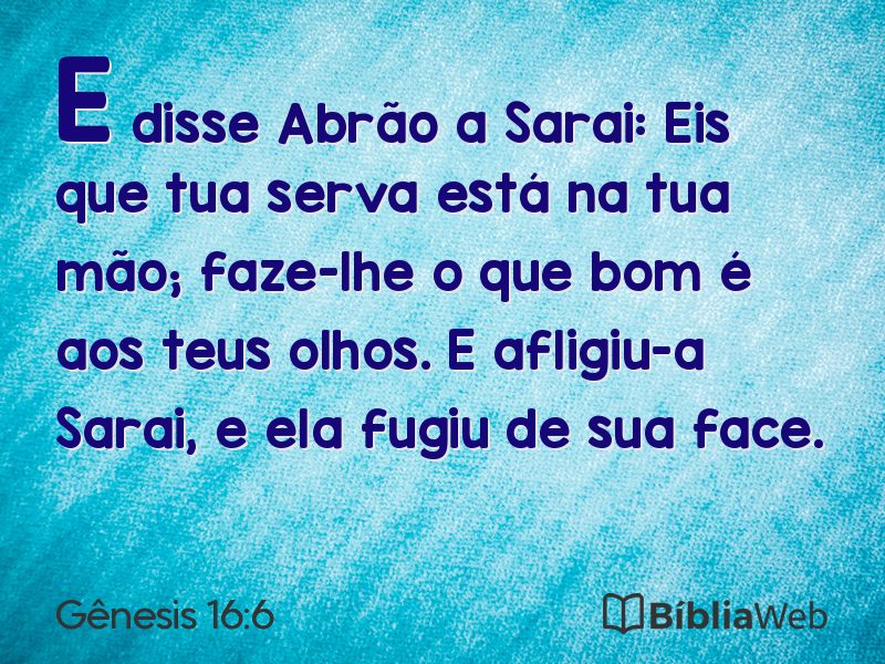 Gênesis 16:6 em imagem para compartilhar