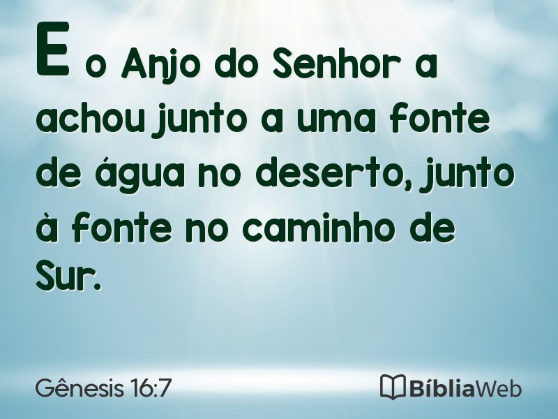 Gênesis 16:7 em imagem para compartilhar