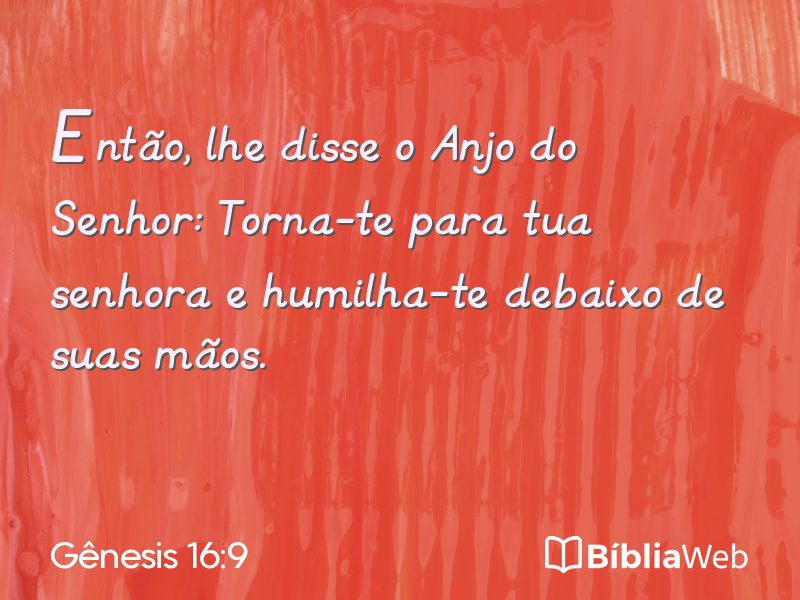 Gênesis 16:9 em imagem para compartilhar
