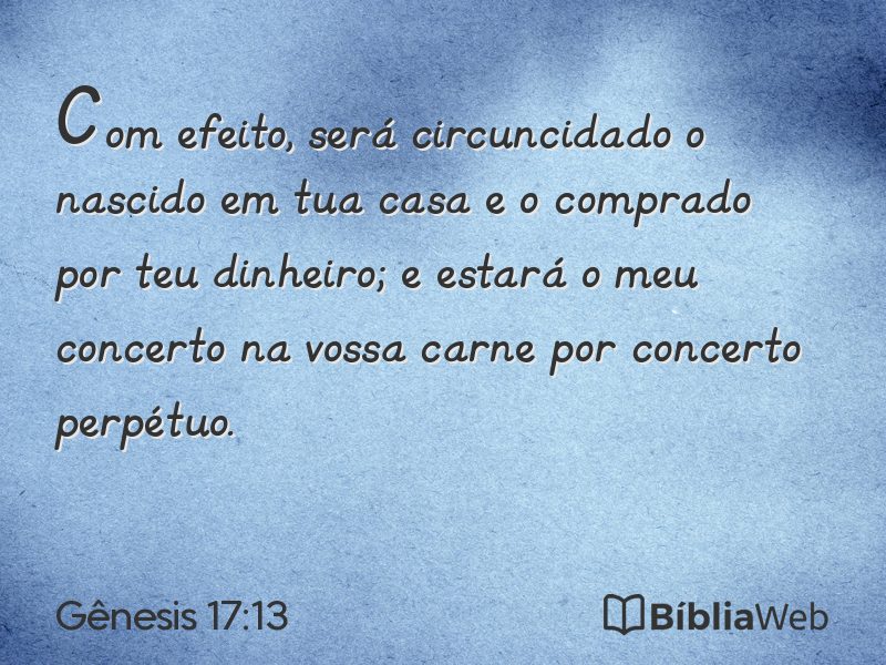 Gênesis 17:13 em imagem para compartilhar
