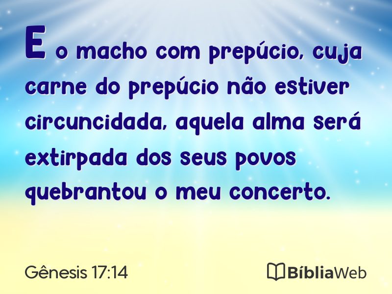Gênesis 17:14 em imagem para compartilhar