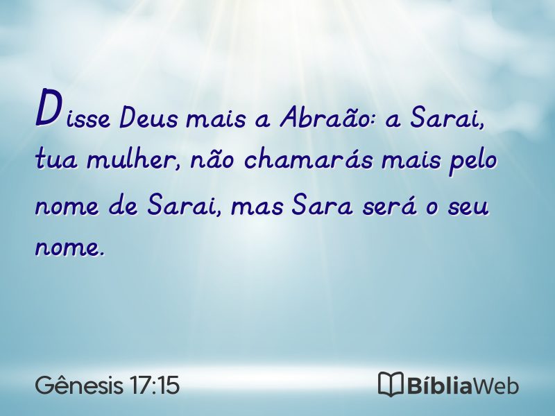Gênesis 17:15 em imagem para compartilhar