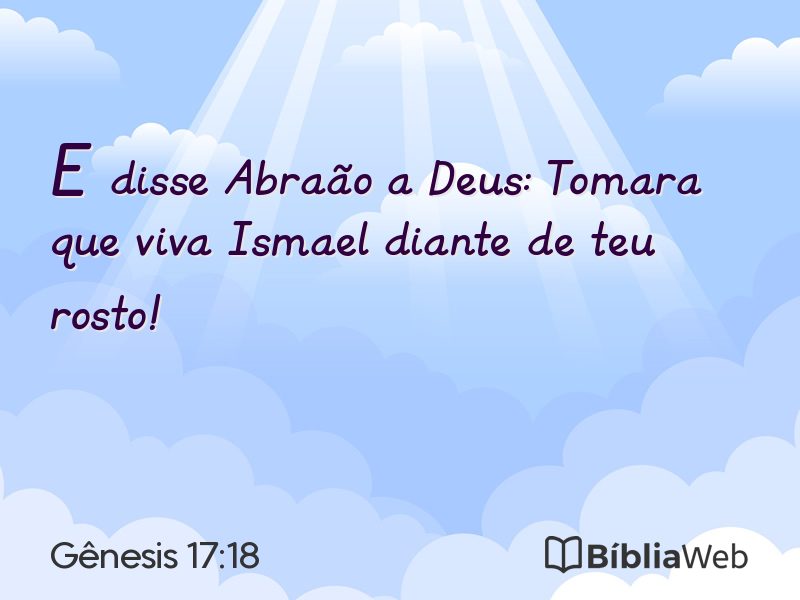 Gênesis 17:18 em imagem para compartilhar