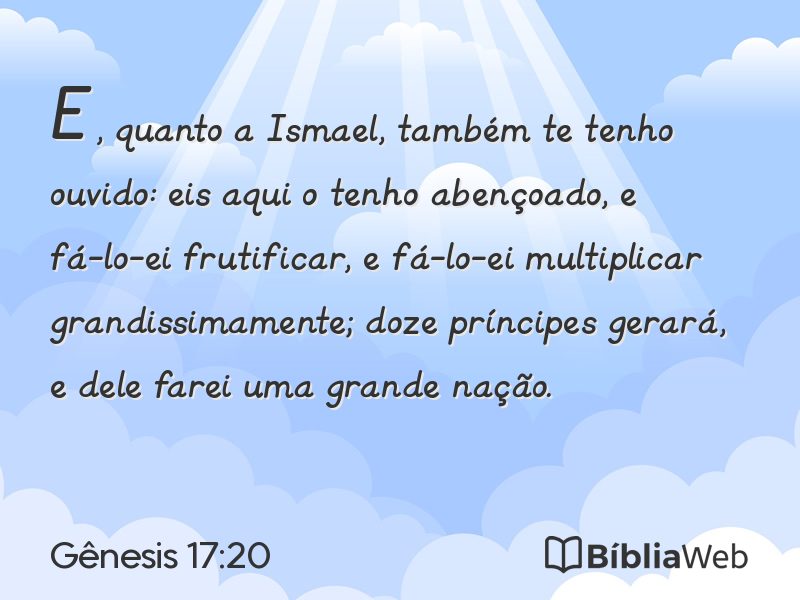 Gênesis 17:20 em imagem para compartilhar
