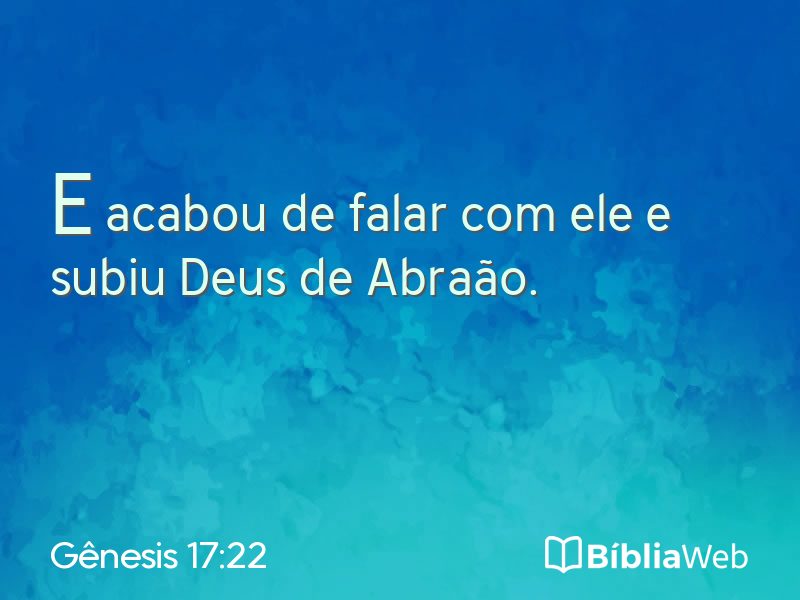 Gênesis 17:22 em imagem para compartilhar