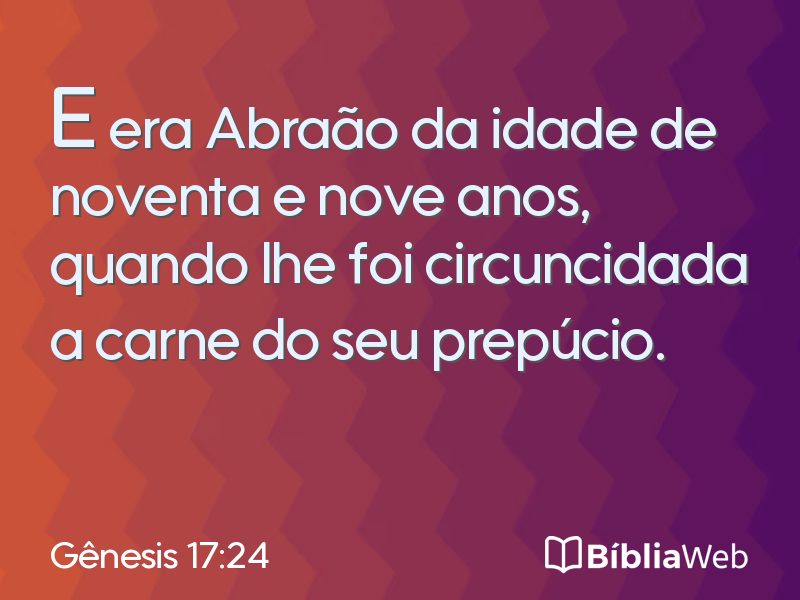 Gênesis 17:24 em imagem para compartilhar