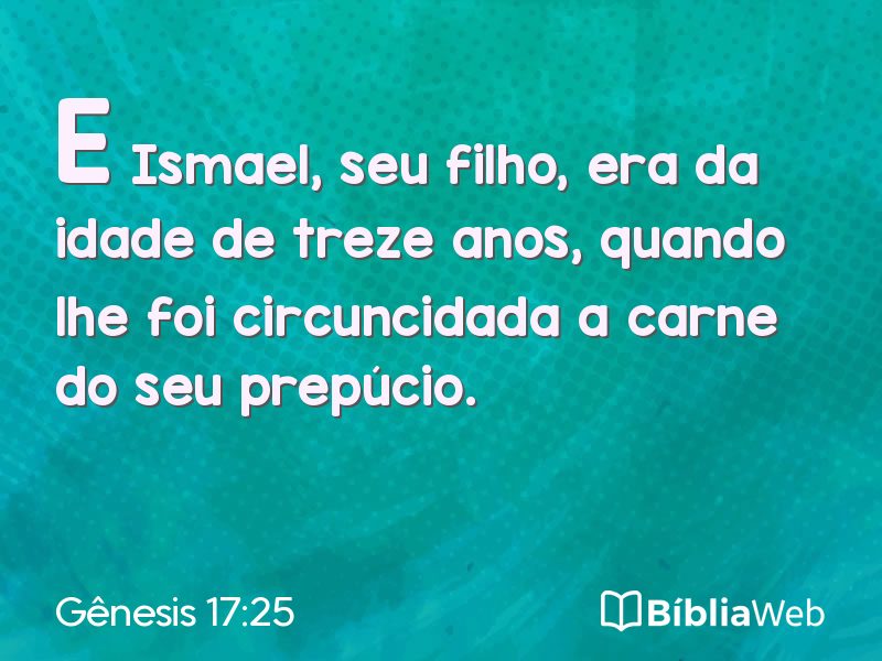 Gênesis 17:25 em imagem para compartilhar