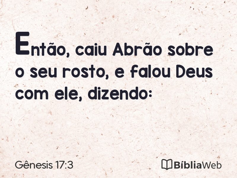 Gênesis 17:3 em imagem para compartilhar