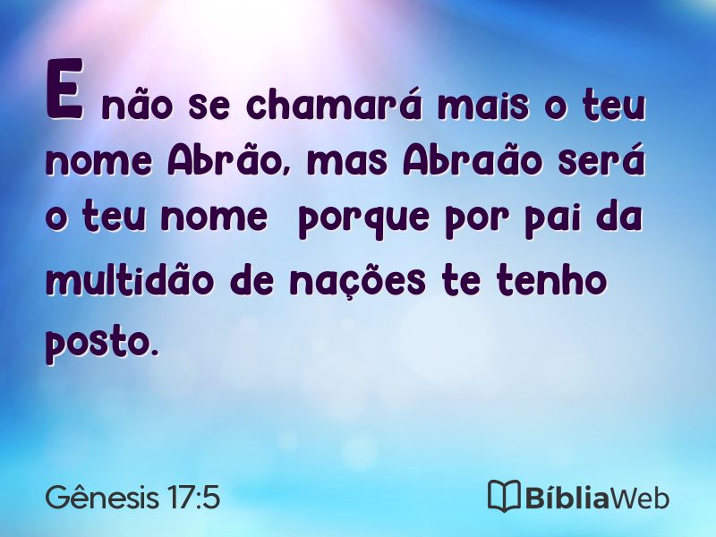 Gênesis 17:5 em imagem para compartilhar