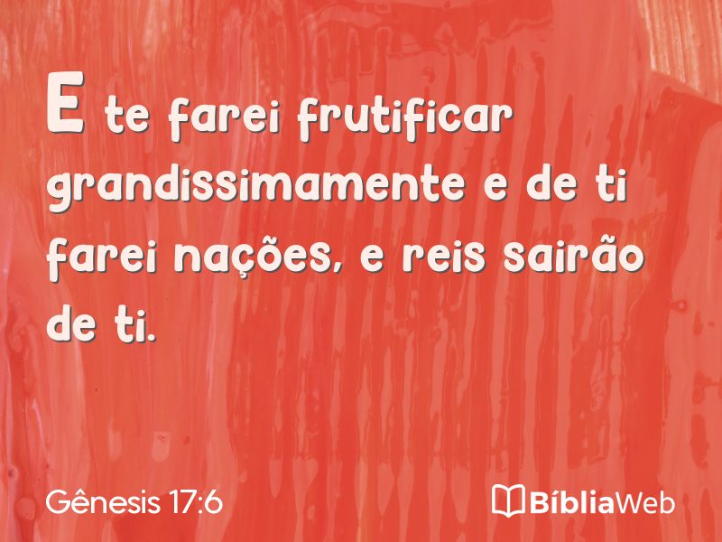 Gênesis 17:6 em imagem para compartilhar
