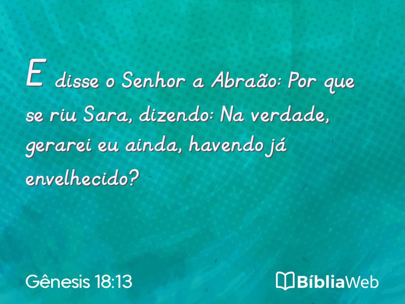 Gênesis 18:13 em imagem para compartilhar