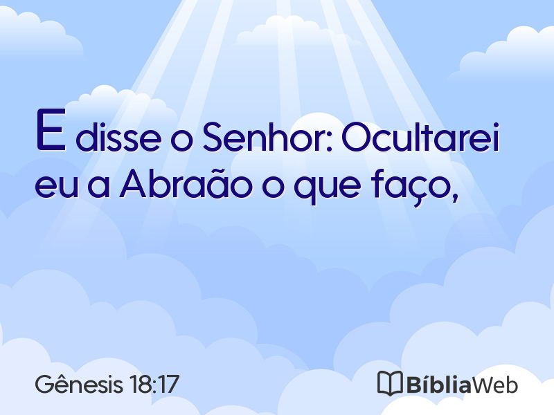 Gênesis 18:17 em imagem para compartilhar