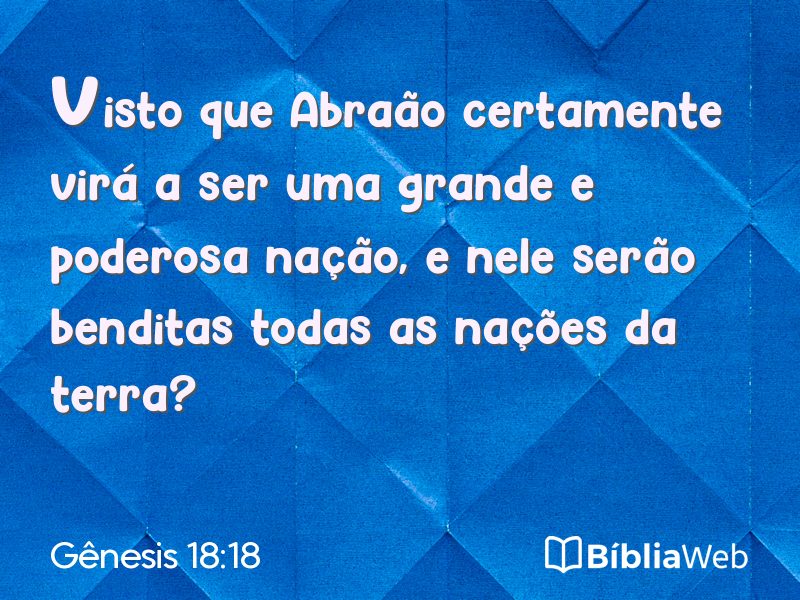 Gênesis 18:18 em imagem para compartilhar