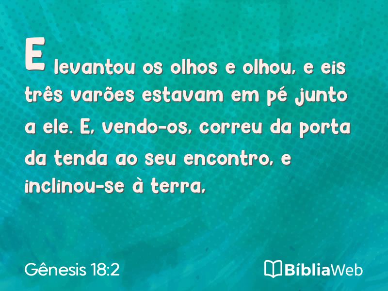 Gênesis 18:2 em imagem para compartilhar