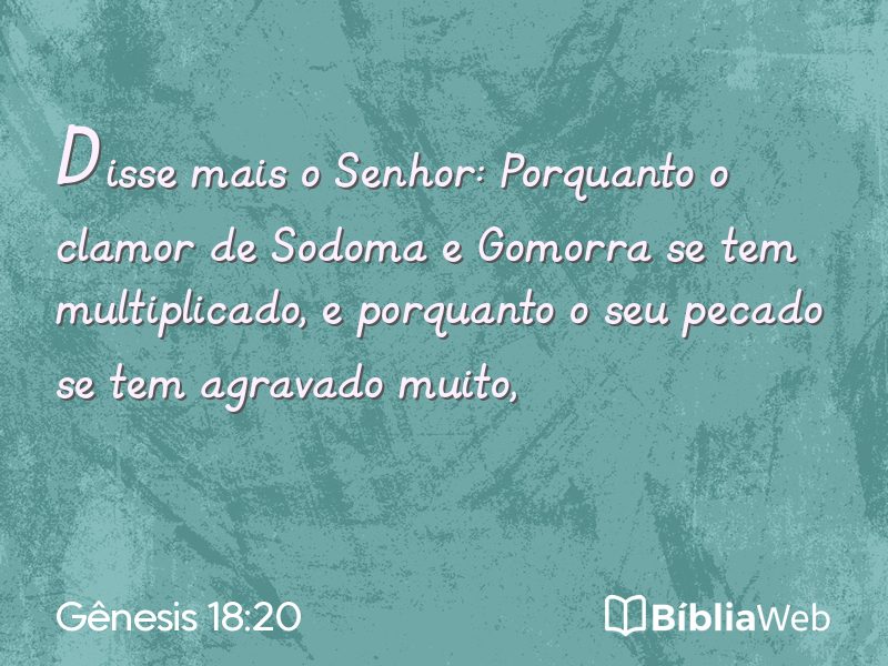 Gênesis 18:20 em imagem para compartilhar