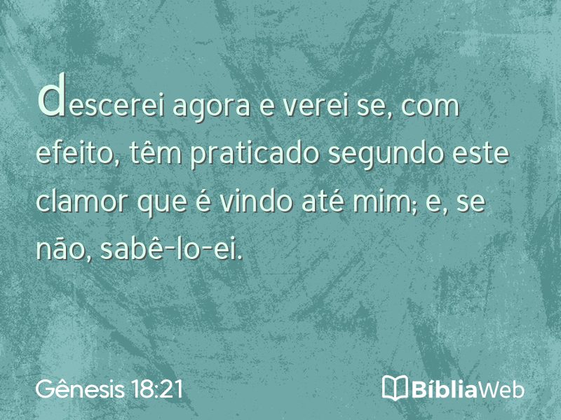 Gênesis 18:21 em imagem para compartilhar