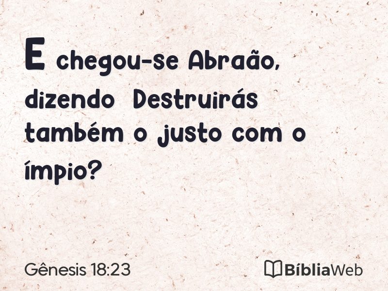 Gênesis 18:23 em imagem para compartilhar