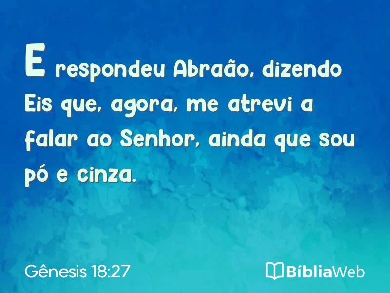 Gênesis 18:27 em imagem para compartilhar
