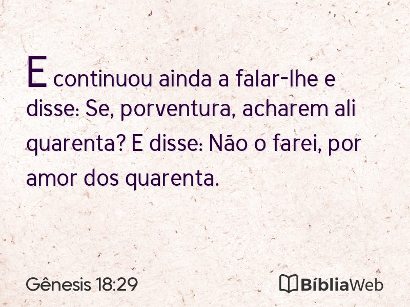 Gênesis 18:29 em imagem para compartilhar