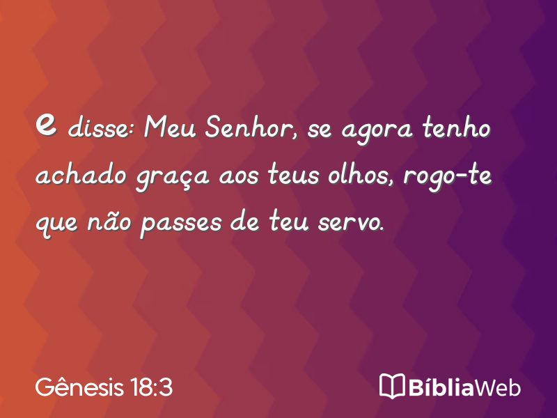 Gênesis 18:3 em imagem para compartilhar