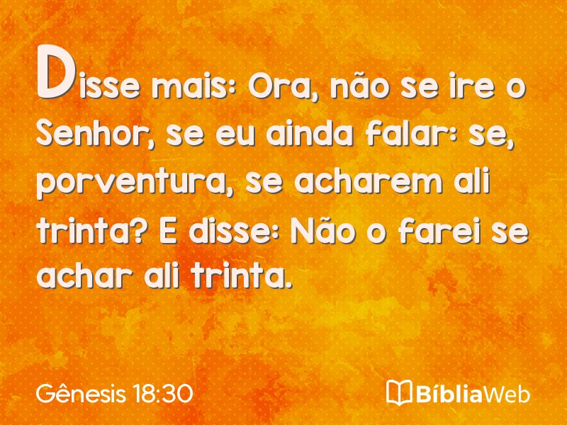 Gênesis 18:30 em imagem para compartilhar
