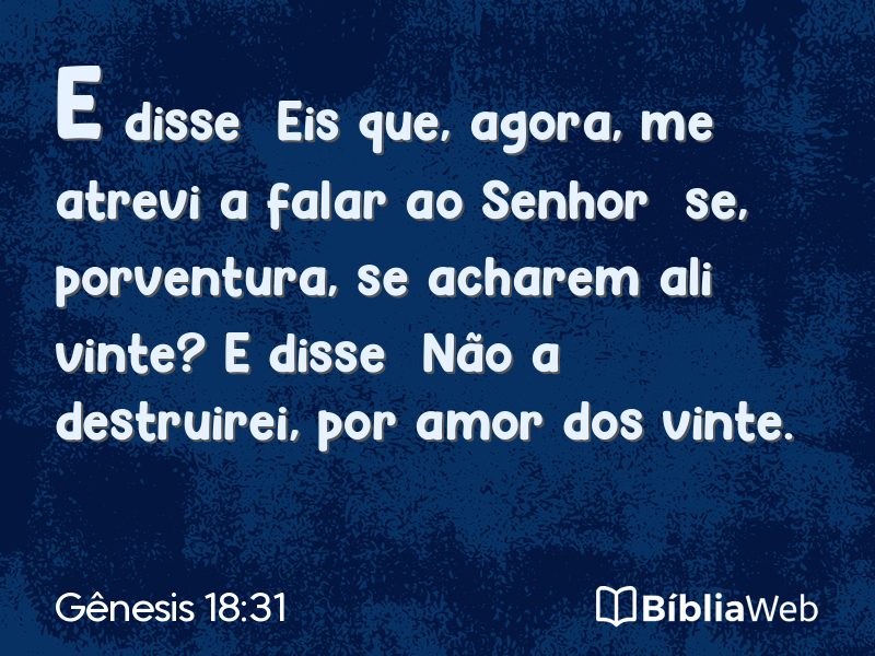 Gênesis 18:31 em imagem para compartilhar