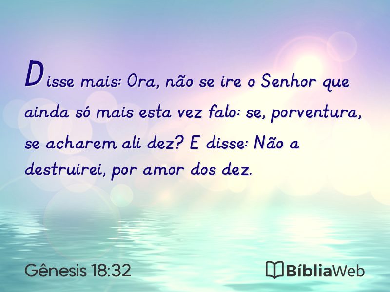 Gênesis 18:32 em imagem para compartilhar