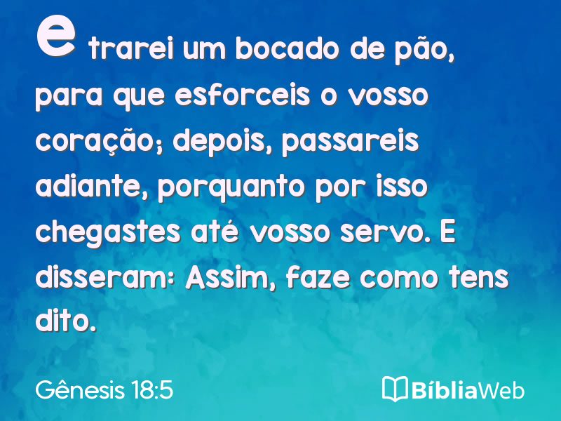 Gênesis 18:5 em imagem para compartilhar