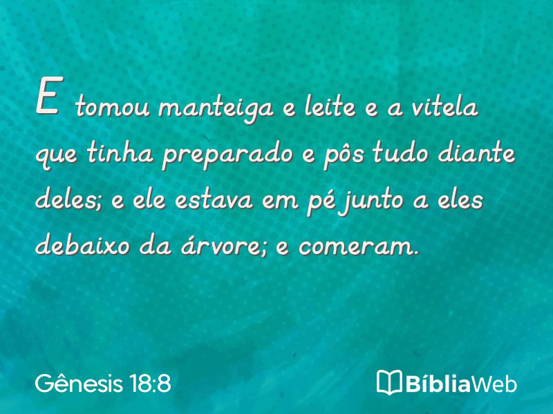 Gênesis 18:8 em imagem para compartilhar