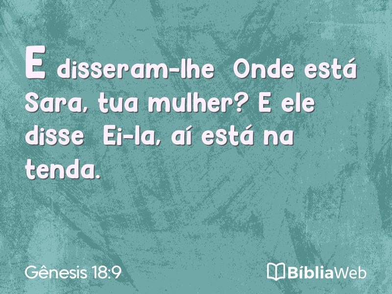 Gênesis 18:9 em imagem para compartilhar