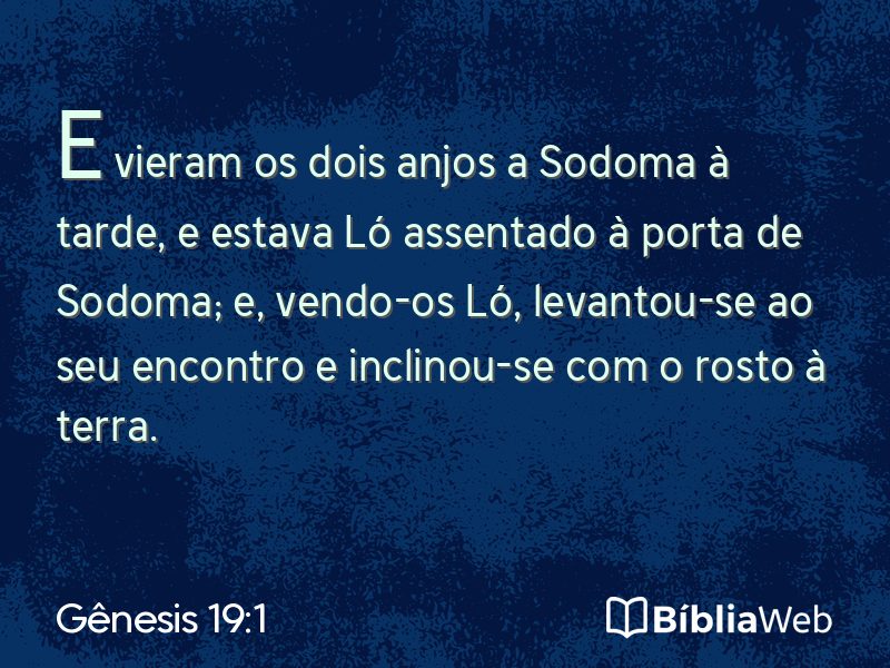 Gênesis 19:1 em imagem para compartilhar